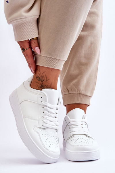Damen-Sport-Plateauschuhe Schwarz und weiß Soris