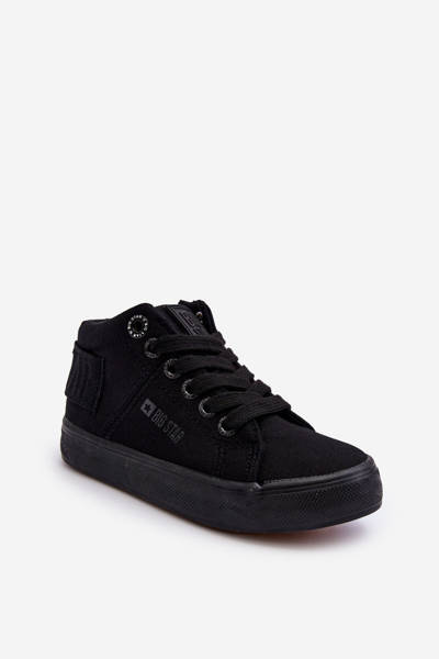 Kinder Klassische Hohe Turnschuhe Big Star LL374001 Schwarz