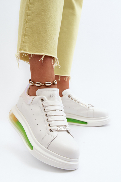 Adidasi femei din piele GOE NN2N4029 Alb