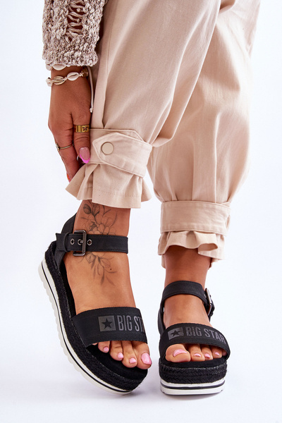 Sandale femei confortabile LL274870 Negru