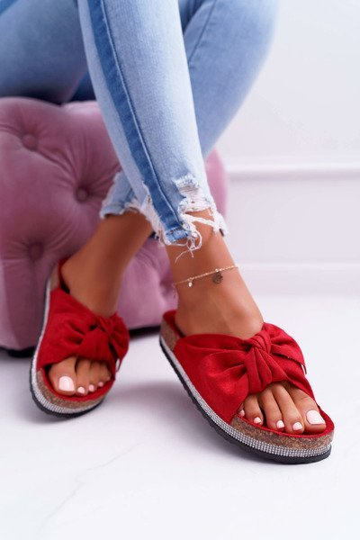 Flip -flops pentru femei pe Cork Cocard Zircon Red Astria