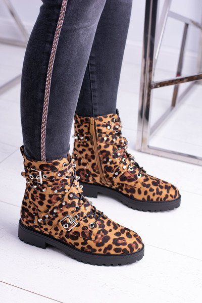 Cizme pentru femei Capcani înalți Leopard Albere