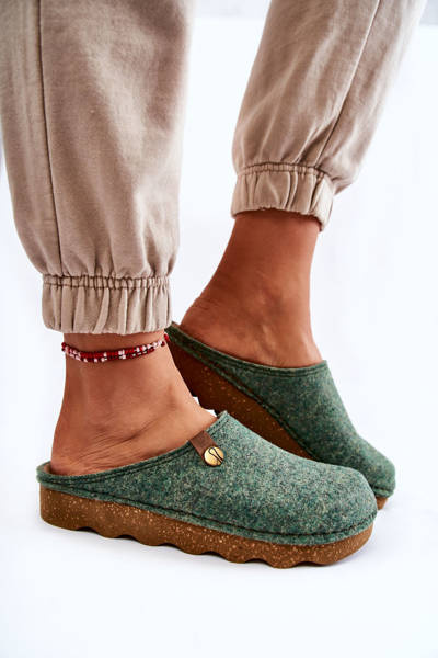 Pantoufles domestiques chaussons prophylactiques Inblu DK-08-007 vert