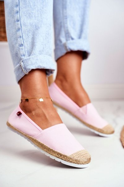 Női Espadrilles fonott talp rózsaszín Big Star DD274728