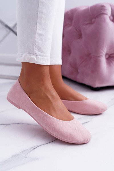 Rózsaszín női velúr balerina Buenos