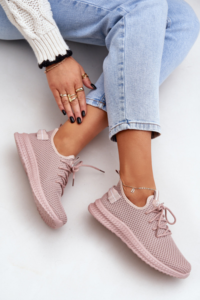Chaussures De Sport En Maille À Enfiler Pour Femmes Roses Harice