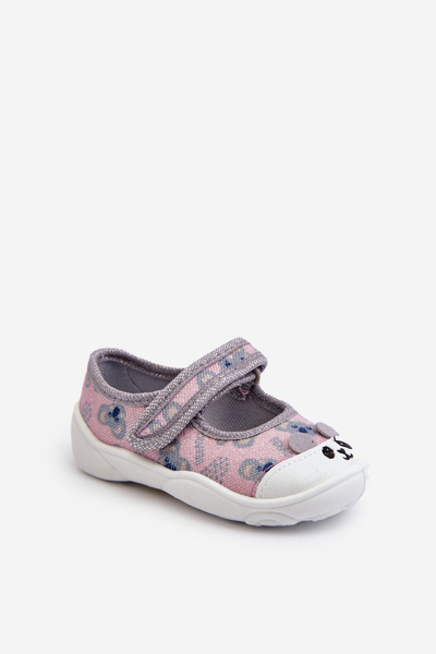 Befado Balerina Papucs Medvével 209P038 Szürke-Rózsaszín