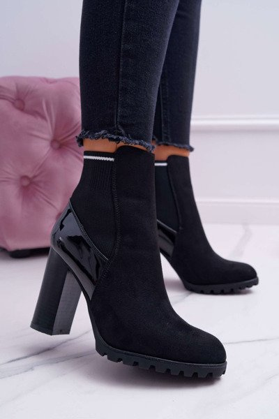 Bottes Stiletto Femme Daim Noir Fenem