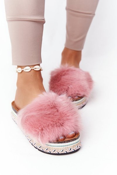 Chaussons Plateforme Avec Fourrure Eco Rose Adventure