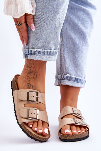 Women's Slip-On Slippers Beige Destino