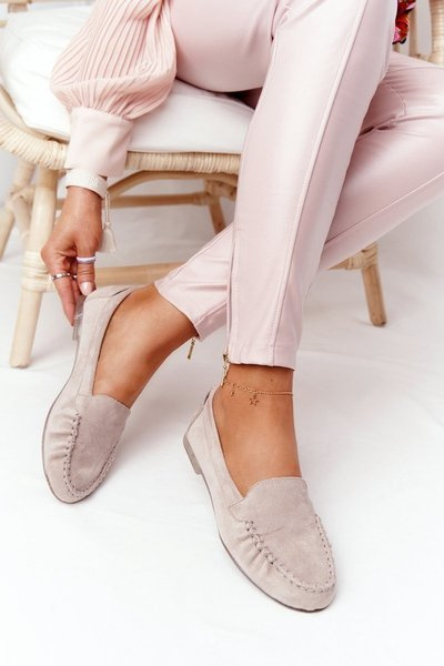 Suede Loafers Sergio Leone MK722 Beige