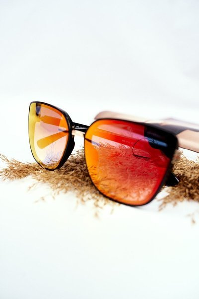 Women's Sunglasses Prius PR-V14 Black Red Mirror Glass