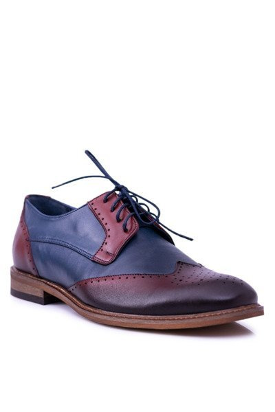 Demi-bottes Mortes élégantes en cuir bleu marine Nikopol pour hommes