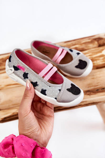 Šlepetės Balerina Befado Cats 116X302 Pilka