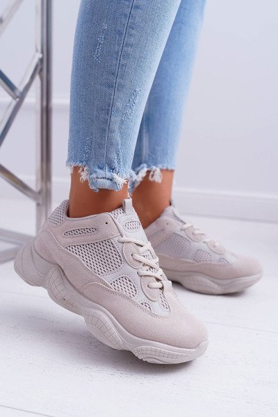 Chaussures de sport pour femmes, tissu aéré, Beige thaïlandais