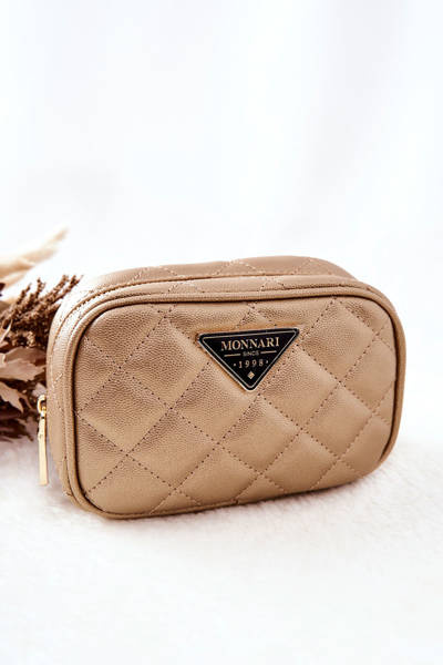 Petite trousse de maquillage matelassée Monnari CSM0050-023 Or