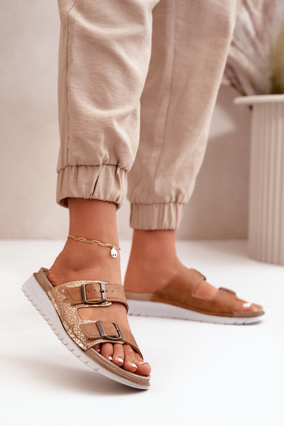 Sandales confortables pour femmes avec boucles marron Inblu CN000033