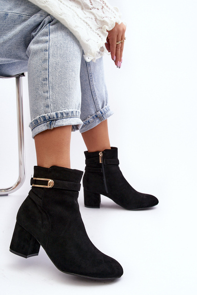 Women's Low Heel Boots Black Verice