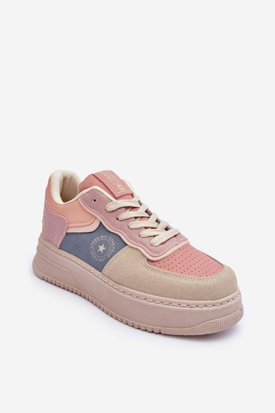 Damen-Sport-Schuhe Big Star MM274233 Rosa-Beige