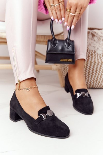 Sergio Leone PB148 Schwarze hochhackige Pumps aus Wildleder