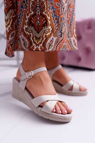 Elegante Beige Midney Damen-Sandalen mit Absatz