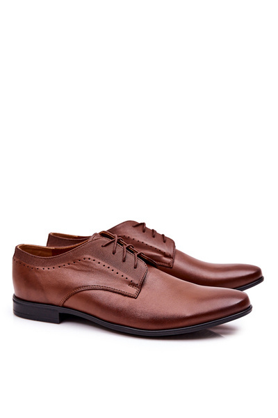 Elegante Leder Bednarek 724 Braun Halbstiefel
