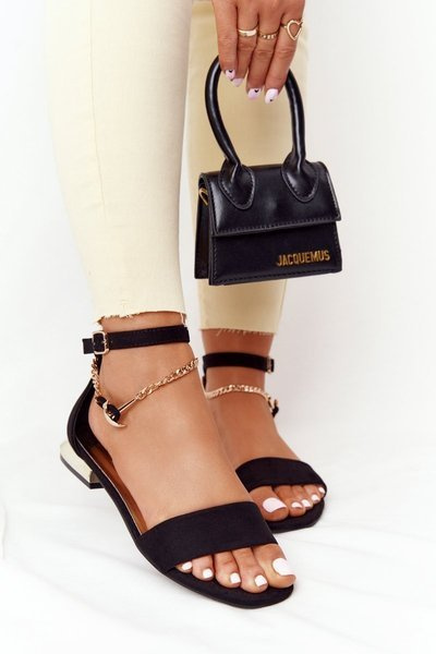 Sandale pe Golden Heel Vinceza 21-17119 Negru