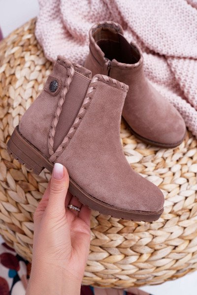 Bottes à Talons Plats pour Jeunes Kaki Sicarro