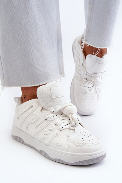Baskets blanches en simili cuir pour femme Berilla