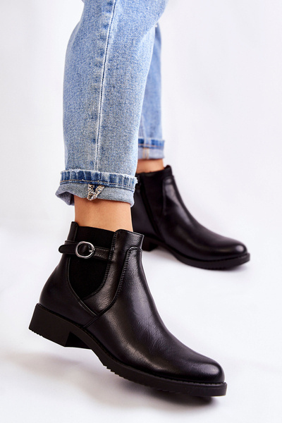 Cizme calde pentru femei Jodhpur Black Janette