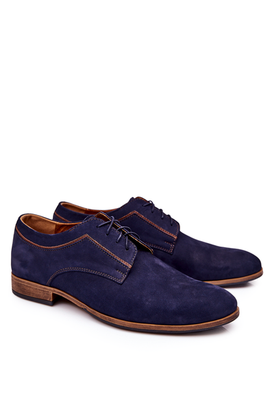 Chaussures Bednarek élégantes en cuir nubuck 684 marine