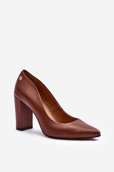 Lederpumps auf einem Pfosten Laura Messi 2624/237 braun