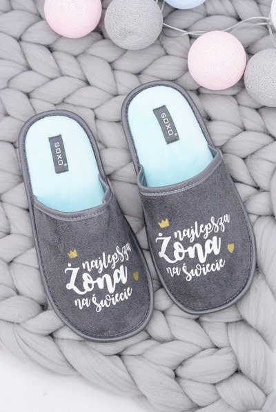 SOXO Women's Best Wife Slippers White
