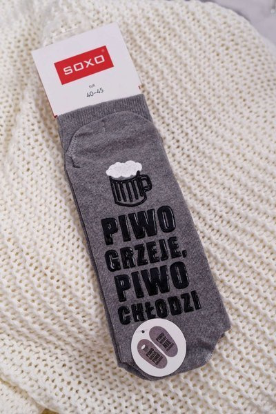 Herrensocken SOXO Bier wärmt Bier kühlt, Bier tut nicht weh