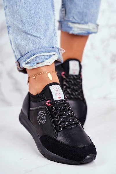 Pantofi sport pentru femei adidași Cross Jeans Black GG2R4046C