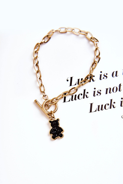 Női karkötő Teddy Bear cirkónium arany köbös