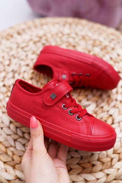 Adidași din piele pentru copii Big Star EE374036 RED