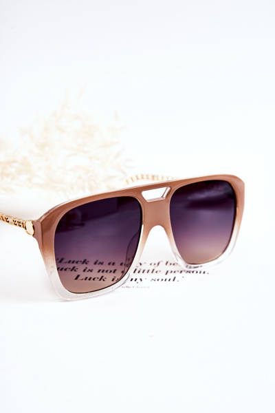Damen Aviator Sonnenbrille Ombre V120013 Beige