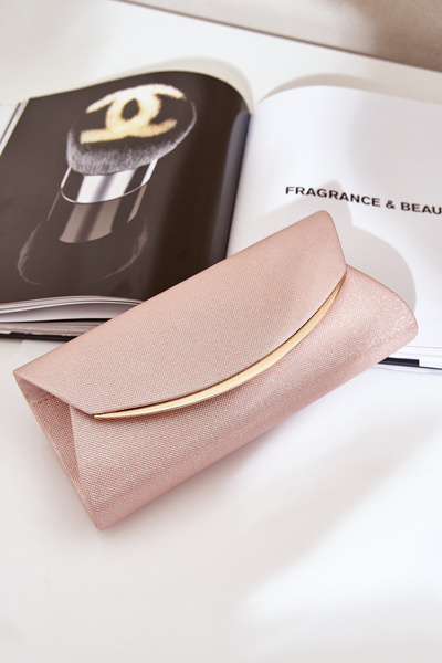 Sac de Soirée Brillant Pochette Or Rose Sastorea