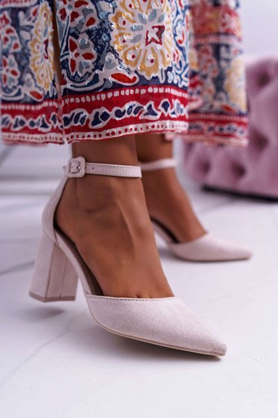 Női Stiletto pumpák Suede Beige Harye