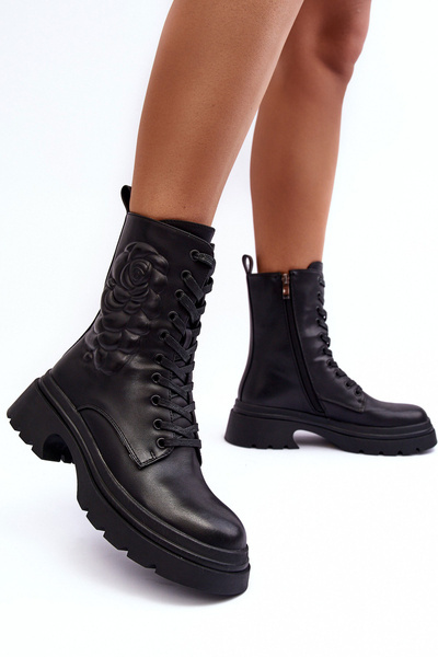 Bottes isolées en cuir SBarski MR870-25 Noir