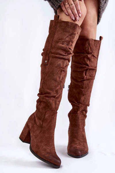 Suede Over The Knee Boots La.Fi 270065FX-SU Brown