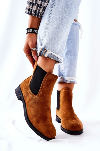 Bottines À Lacets En Daim Camel Astate