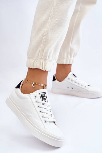 Klassische niedrige Sneakers Big Star LL274091 weiß