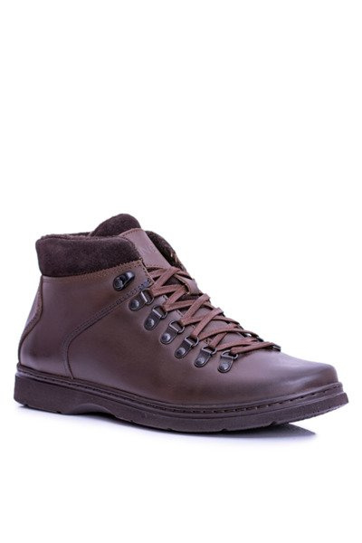 Neex – bottes chauffantes en cuir marron pour hommes, baskets Timmo