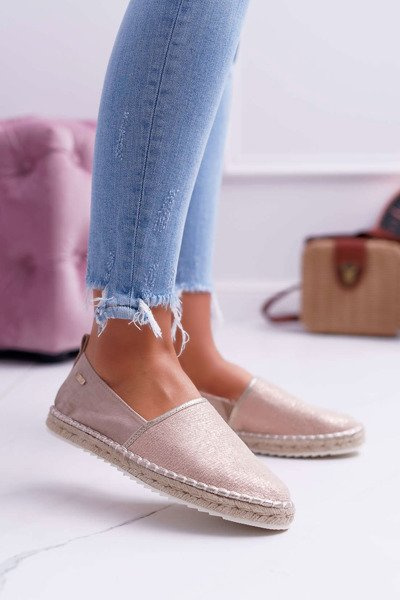 Női Espadrilles Big Star fonott talp, bézs DD274769