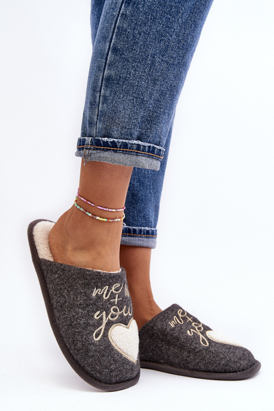 Damen Klassische Hausschuhe zum Hineinschlüpfen Grau Mabira