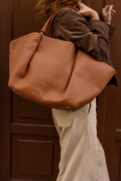 Didelė moteriška rankinė Shopper Big Star SS574006 Camel