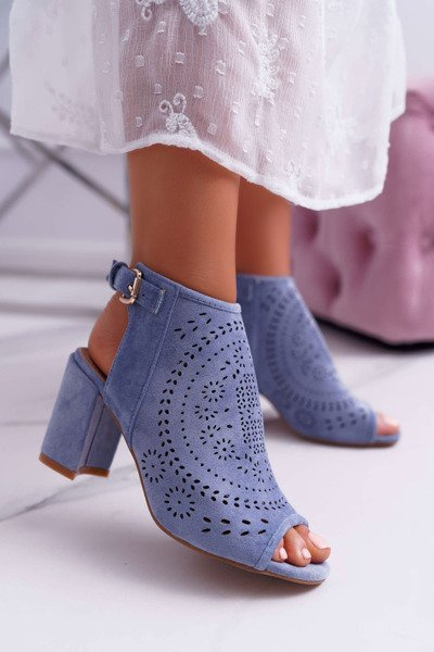 Moteriškos „stiletto“ basutės „Peep Toe Blue Florina“.