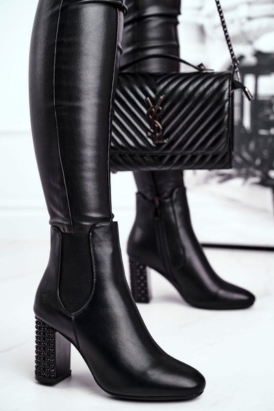 Women’s Boots On High Heel Black In Your Eyes